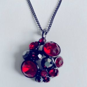 White House Black Market Red and Black Pendant